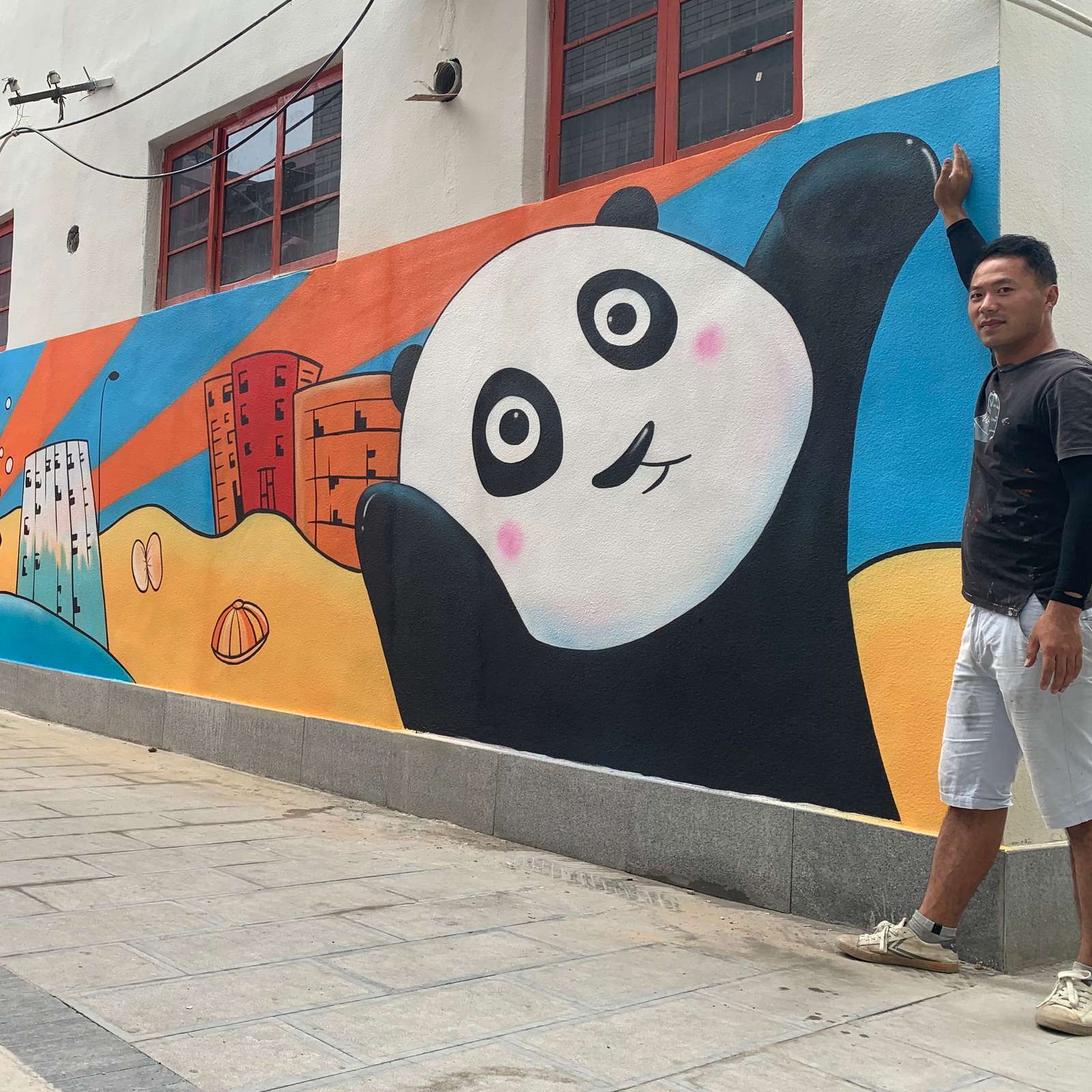 千行空间艺术 商业街墙体彩绘案例03
